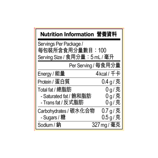 特鮮生抽 500毫升 | Premium Soy Sauce 500ml