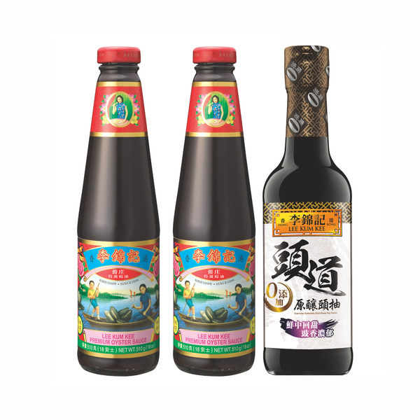 Premium Oyster Sauce x 2 + Supreme Authentic First Draw Soy Sauce - Bundle Pack