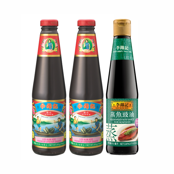 Premium Oyster Sauce x 2 + Seasoned Soy Sauce for Seafood - Bundle Set